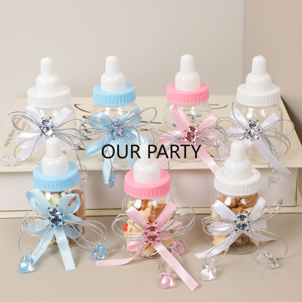 Bear Canister - 6/12Pcs Plastic Feeding Bottle Bear Candy