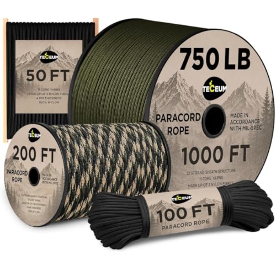 Outdoor Camping Essential Gear - Tactical paracord rope for survival and
