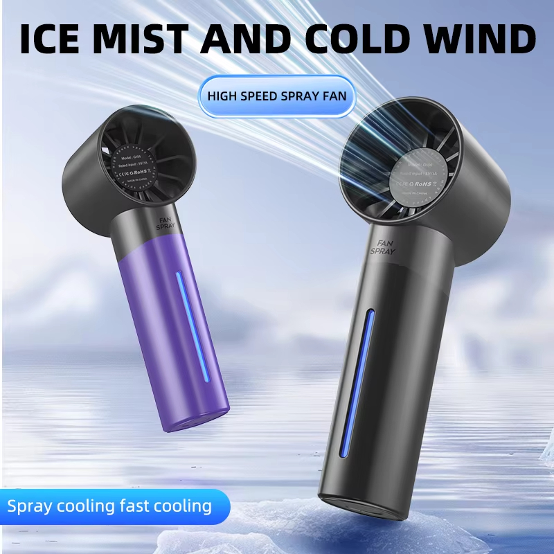 Outdoor Camping Misting Fan - Handheld Small Fan Turbine Spray Mini