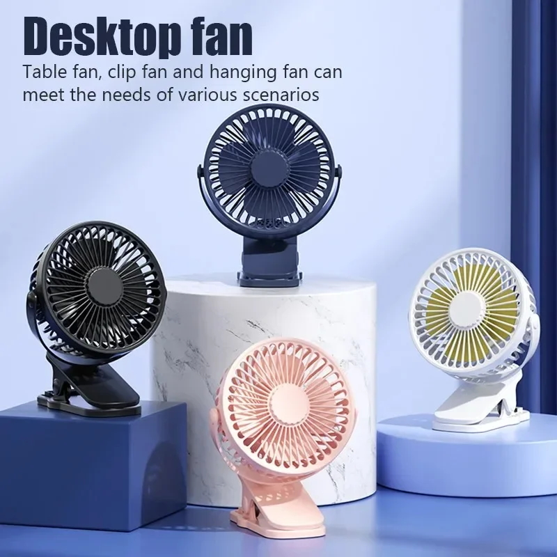 Outdoor Camping Misting Fan - 720°Rotatable Clip Fan Portable Mini Cooler