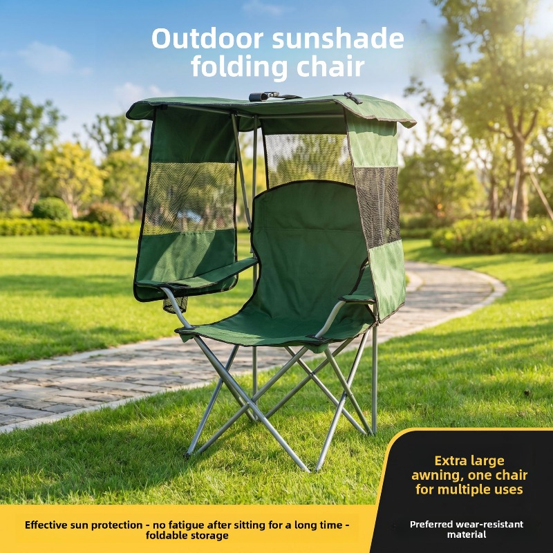 Outdoor Camping Canopy - Outdoor Folding Beach Fishing Wide Armrests
