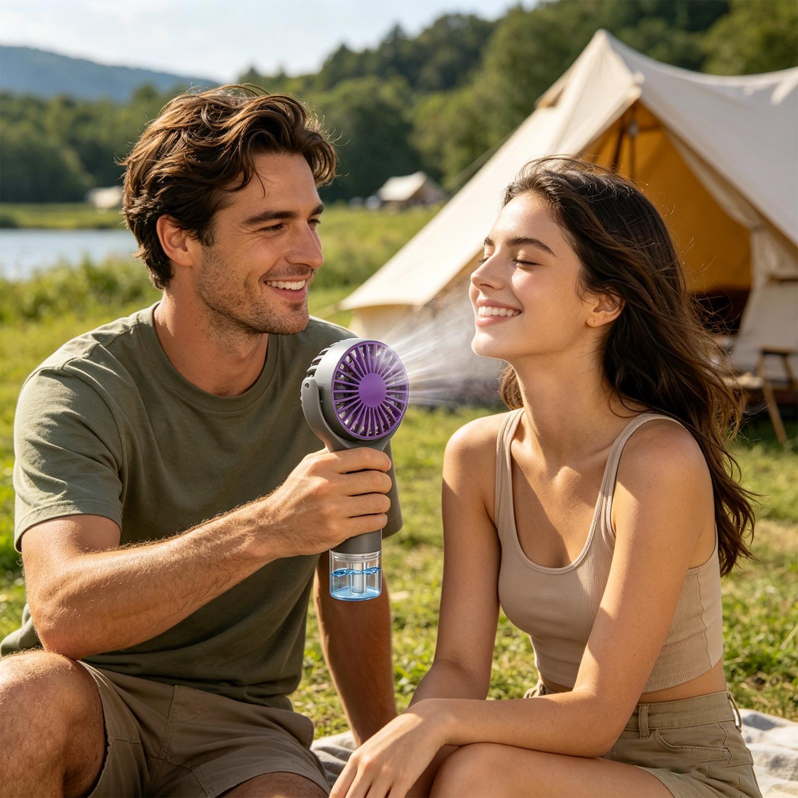 Portable Fan with Mist USB Cha - огляд і ціна Outdoor Camping Misting Fan