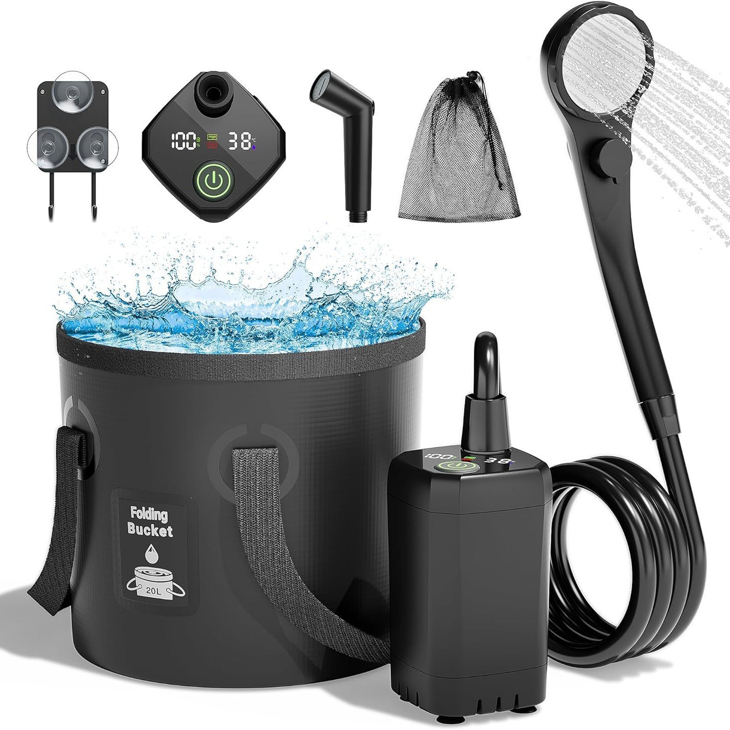 Portable Self-Priming Electric - огляд і ціна Portable Camping Shower