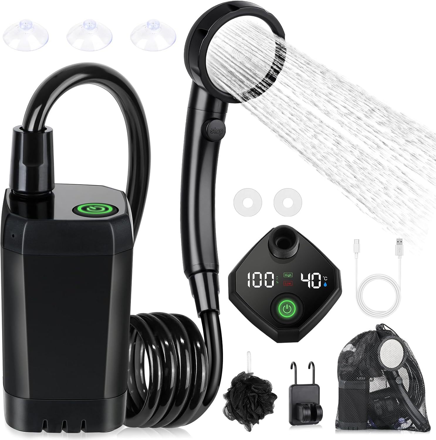 Portable Self-Priming Electric - огляд і ціна Portable Camping Shower