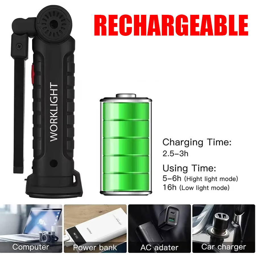 Portable LED Flashlight with M - огляд і ціна Camping Lantern