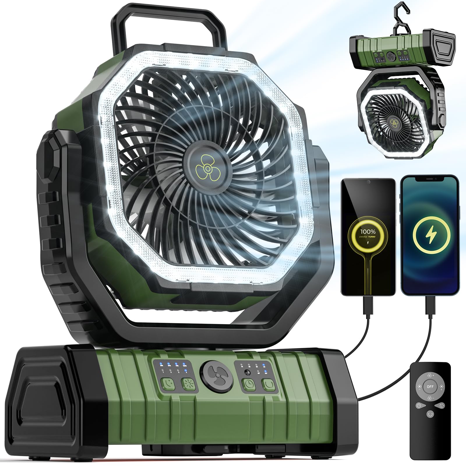 Camping Fan 20000mAh Battery P - огляд і ціна Outdoor Camping Misting Fan