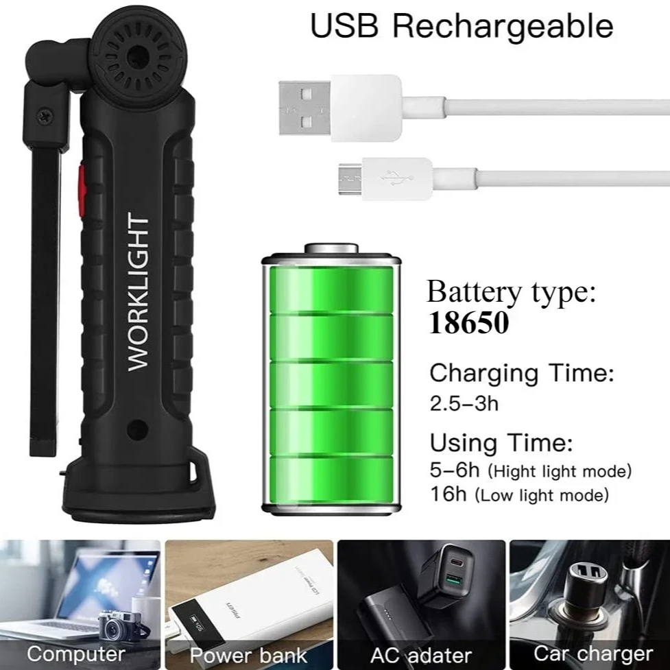 Portable COB LED Flashlight US - огляд і ціна Camping Lantern