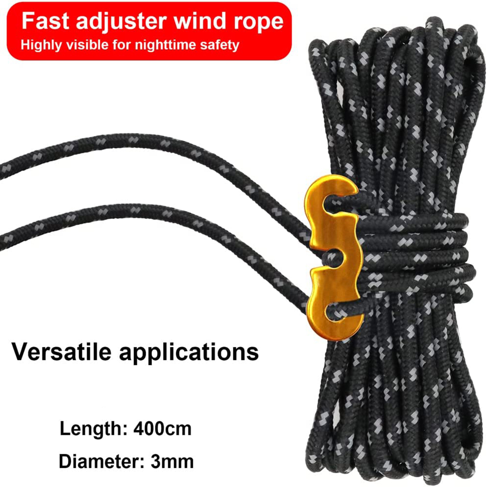 4Pcs Outdoor Guy Lines Tent Co - огляд і ціна Outdoor Camping Canopy