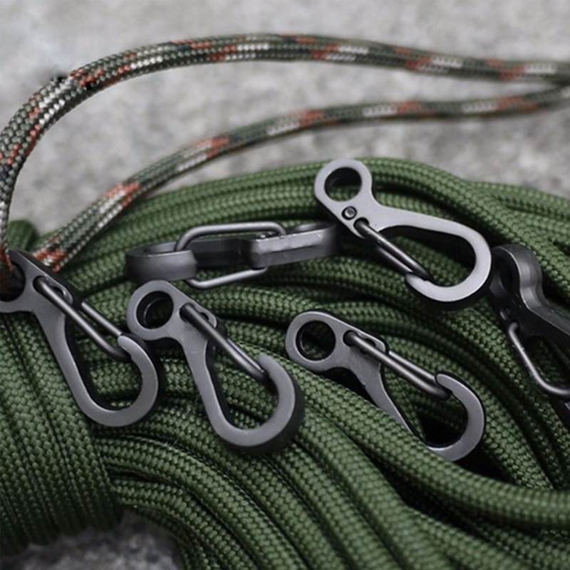 10Pcs/lot Mini Carabiner Parac - огляд і ціна Outdoor Camping Essential Gear