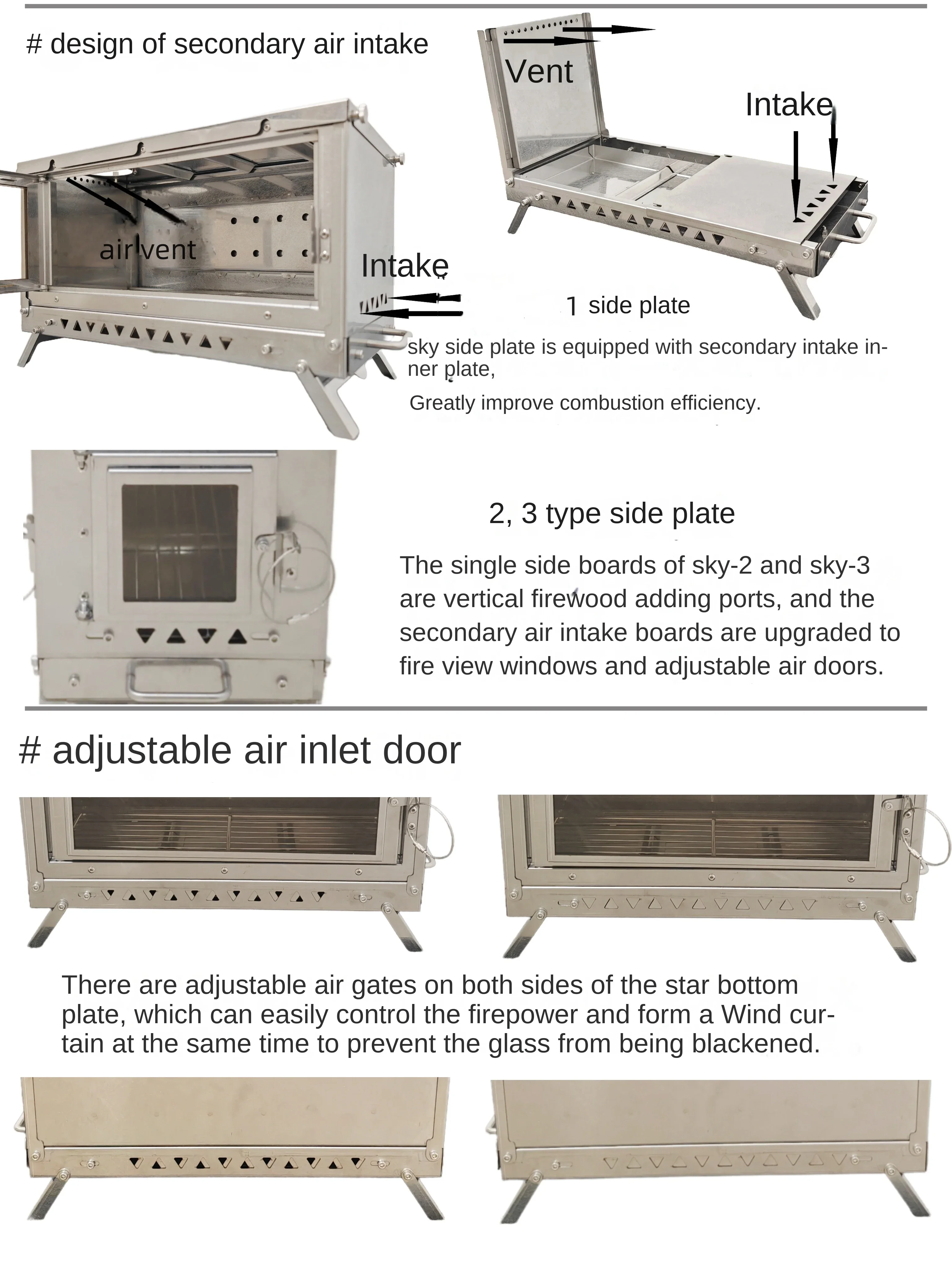 WT-Sky-Ti titanium alloy foldi - огляд і ціна Outdoor Camping Fireplace