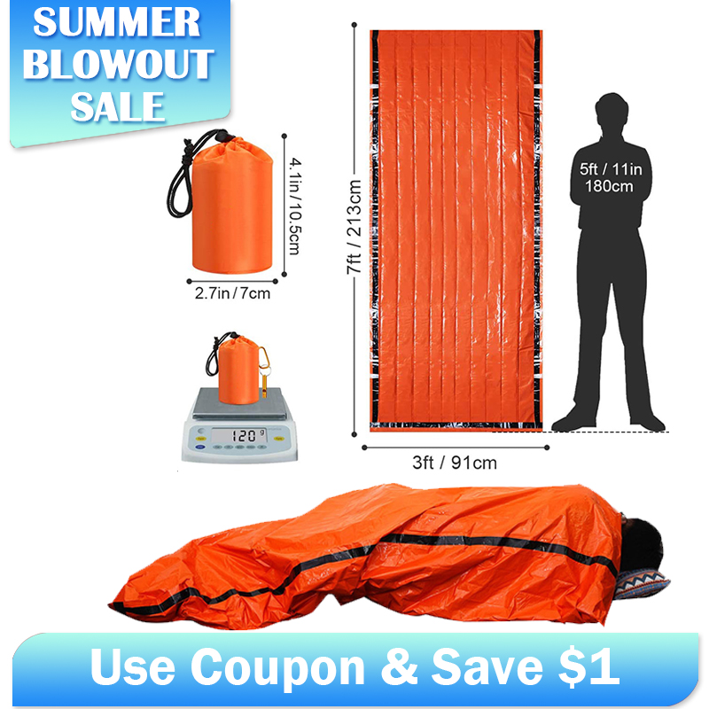Emergency Mylar Sleeping Bag T - огляд і ціна Outdoor Camping Essential Gear