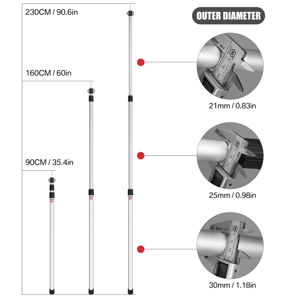 Aluminium Telescoping Tarp Pol - огляд і ціна Waterproof Tarp Shelter
