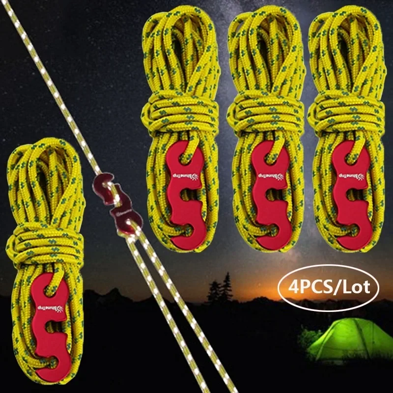 4pcs Durable Camping Tent Rope - огляд і ціна Outdoor Camping Canopy