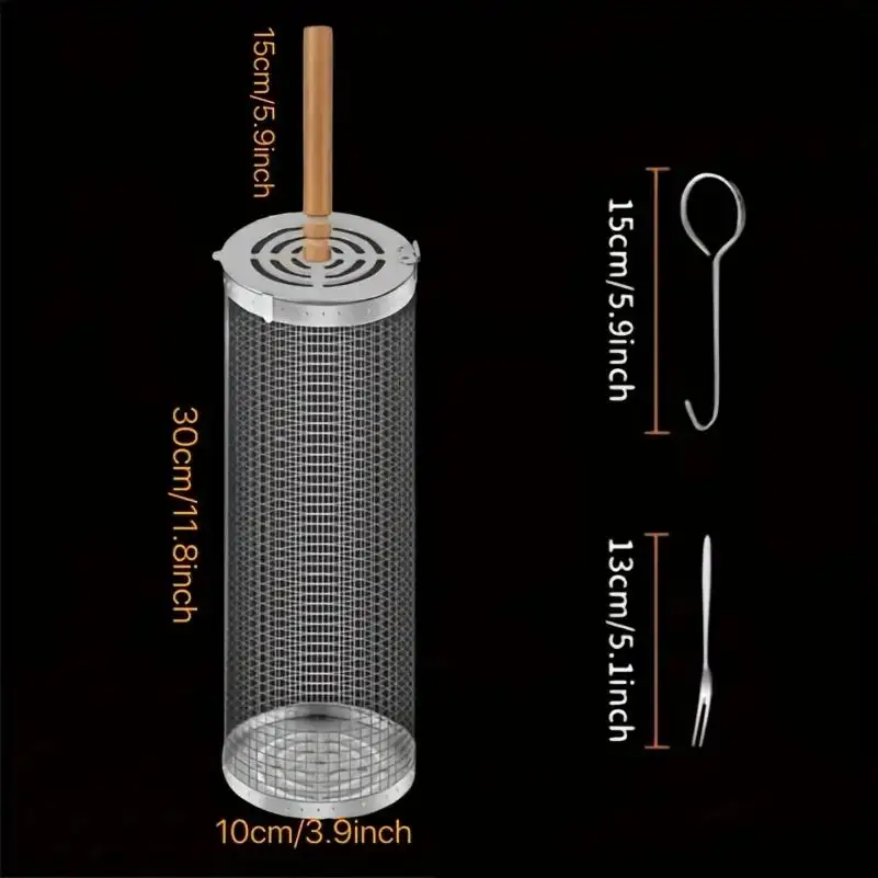 Round Barbecue Grill Basket Se - огляд і ціна Outdoor Camping Grill