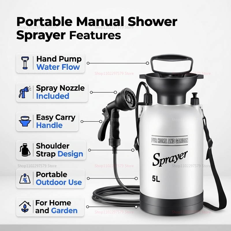 Portable Camping Shower 5L Man - огляд і ціна Portable Camping Shower
