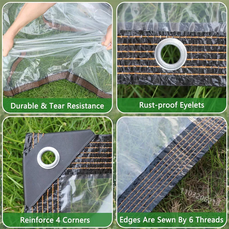 2x3m Transparent Plastic Garde - огляд і ціна Waterproof Tarp Shelter