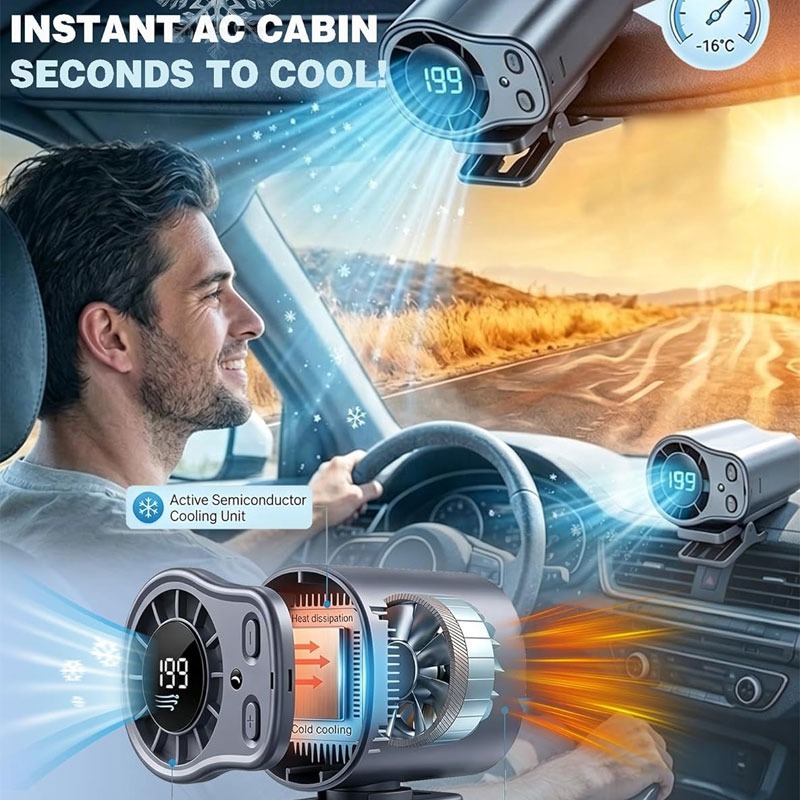 Cooling Fan Semiconductor Car  - огляд і ціна Camping Quiet