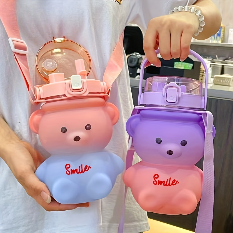 1pc Cute Bear Water Bottle BPA - огляд і ціна Bear Canister