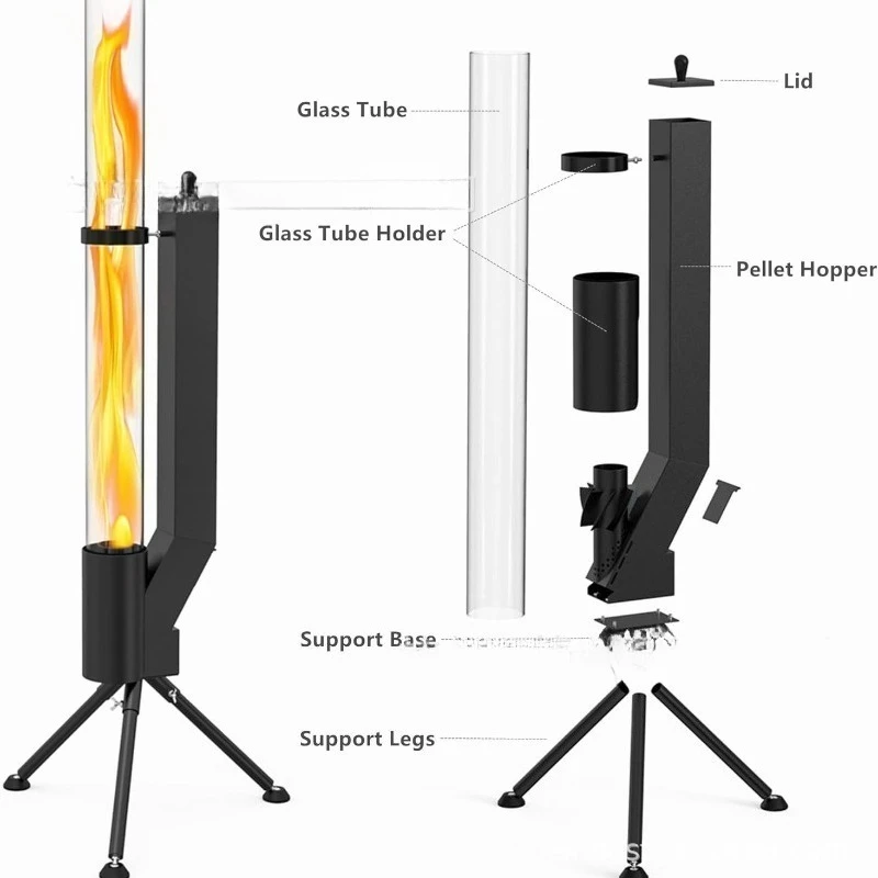Vertical Rocket Stove - Bazook - огляд і ціна Outdoor Camping Fireplace
